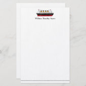 静止した昔の乗客はさみ金 便箋 (正面/裏面)