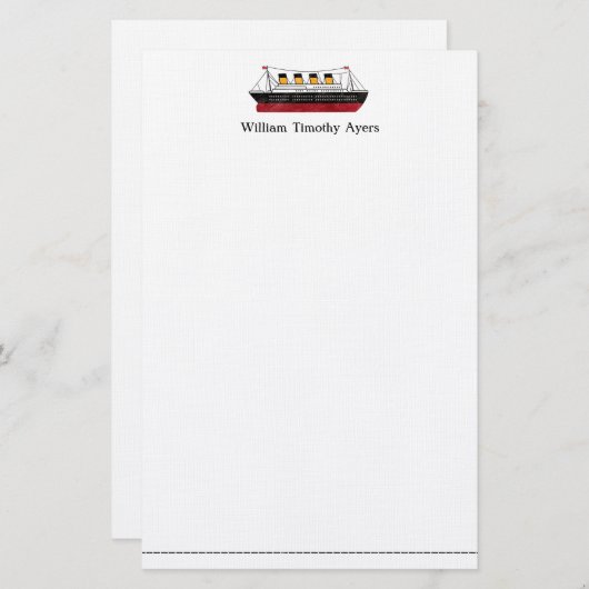 静止した昔の乗客はさみ金 便箋 (正面/裏面)