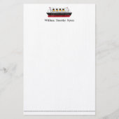 静止した昔の乗客はさみ金 便箋 (正面)