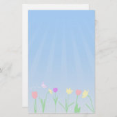 静止した春場面 便箋 (正面/裏面)