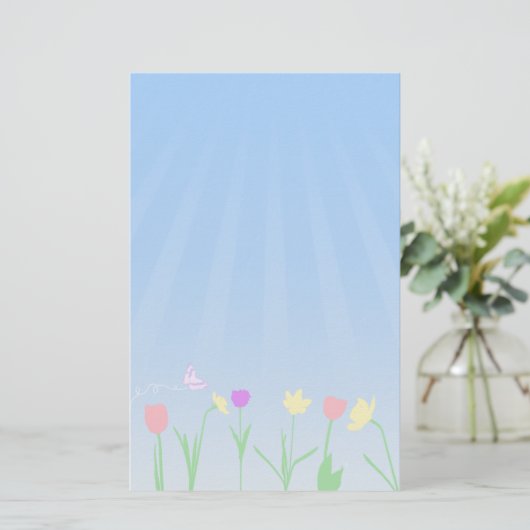 静止した春場面 便箋 (スタンド正面)