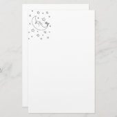 静止した月及び星 便箋 (正面/裏面)