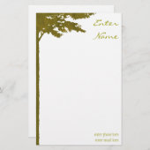 静止した木 便箋 (正面/裏面)