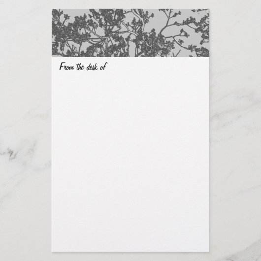 静止した枝 便箋 (正面)