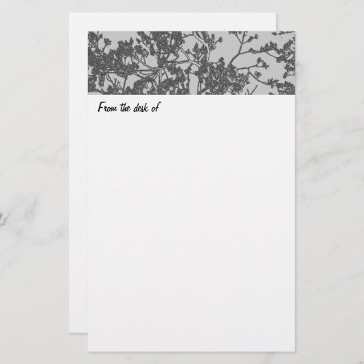 静止した枝 便箋 (正面/裏面)