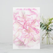 静止した柔らかいカーネーション 便箋 (スタンド正面)