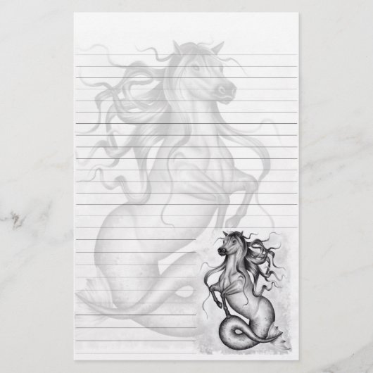 静止した海馬 便箋 (正面)