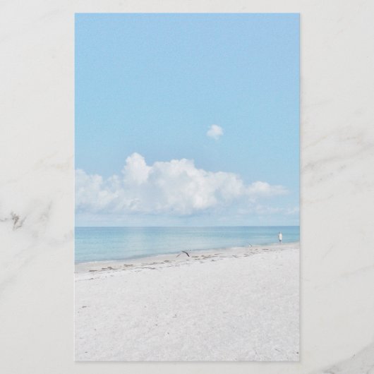 静止した熱帯ビーチ 便箋 (正面)