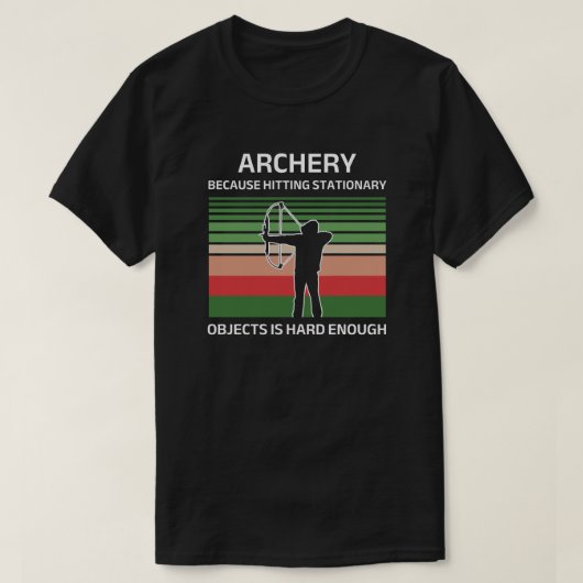 静止した物体を打つのは懸命 Tシャツ (デザイン正面)