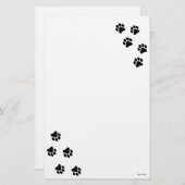 静止した白黒足のプリントパターン 便箋 (正面/裏面)