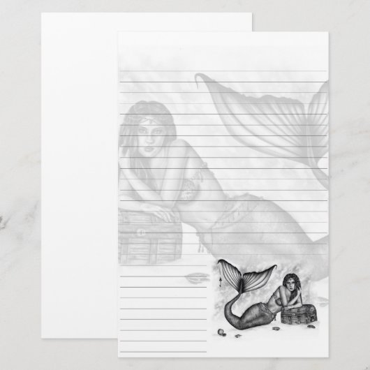 静止した真珠の宝物 便箋 (正面/裏面)