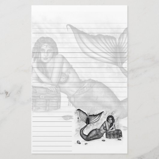 静止した真珠の宝物 便箋 (正面)