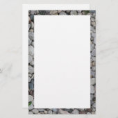 静止した石または砂利のボーダー 便箋 (正面/裏面)