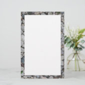 静止した石または砂利のボーダー 便箋 (スタンド正面)