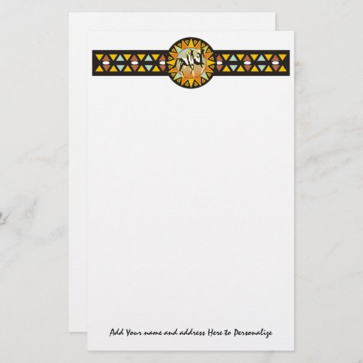 静止した砂漠の星のペンキの馬 便箋 (正面/裏面)