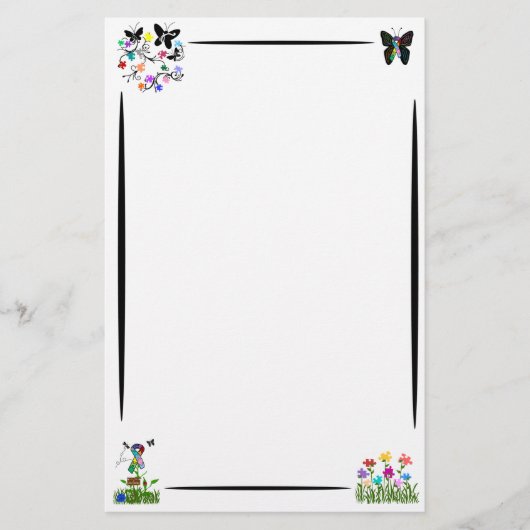 静止した自閉症の認識度 便箋 (正面)