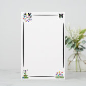 静止した自閉症の認識度 便箋 (スタンド正面)