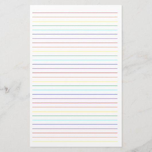 静止した虹によって並べられるシンプル 便箋 (正面)
