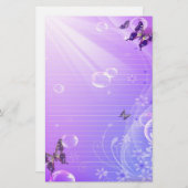 静止した蝶および泡 便箋 (正面/裏面)