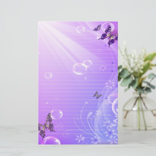 静止した蝶および泡 便箋 (スタンド正面)