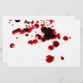 静止した血の（ばちゃばちゃ）跳ねる2気色悪いハロウィン 便箋 (正面/裏面)