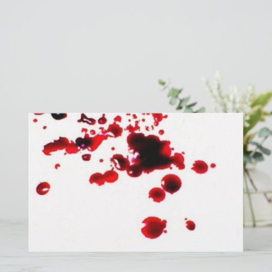 静止した血の（ばちゃばちゃ）跳ねる2気色悪いハロウィン 便箋 (スタンド正面)