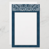 静止した西部のデニムおよびバンダナ 便箋 (正面/裏面)