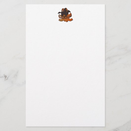 静止した西部の馬 便箋 (正面)