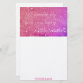 静止した輝き 便箋 (正面/裏面)