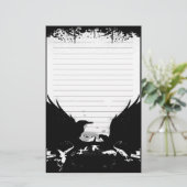 静止した都市カラス 便箋 (スタンド正面)