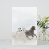 静止した雪の馬- 便箋 (スタンド正面)