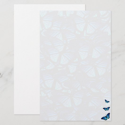 静止した青い蝶 便箋 (正面/裏面)