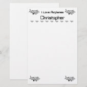 静止した飛行機 便箋 (正面/裏面)