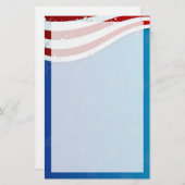 静止した7月第4愛国心が強い 便箋 (正面/裏面)