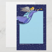 静止した-クリスマスの天使 便箋 (正面/裏面)