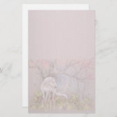 静止した-ユニコーンの春の開花 便箋 (正面/裏面)
