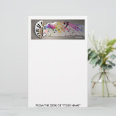 静止した-音楽マスク 便箋 (スタンド正面)