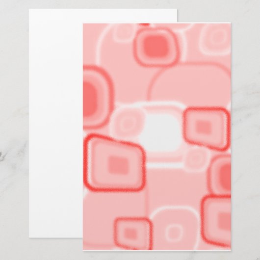 静止したAbsractの赤の広場 便箋 (正面/裏面)