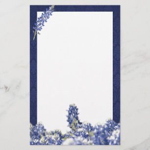 静止したBluebonnet 便箋