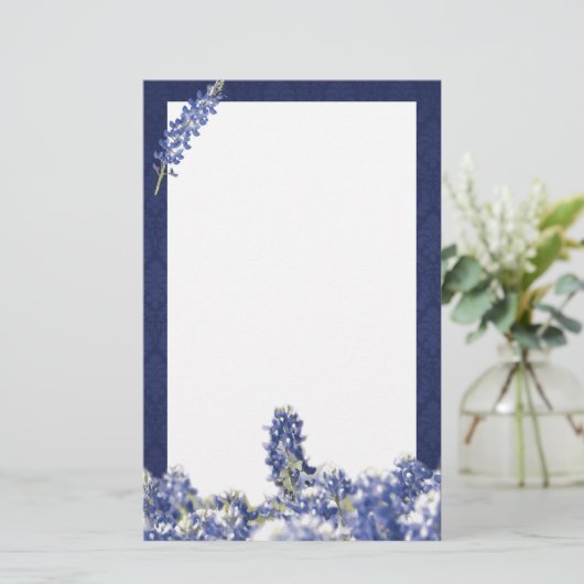 静止したBluebonnet 便箋 (スタンド正面)