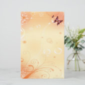 静止した🦋Butterflysおよび泡 便箋 (スタンド正面)