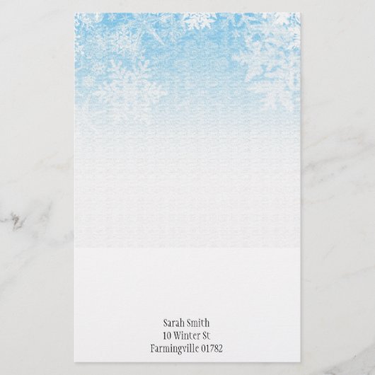 静止したChirstmas 便箋 (正面)