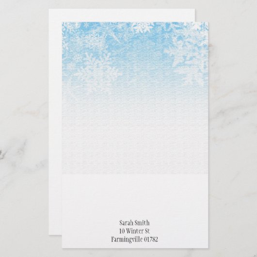 静止したChirstmas 便箋 (正面/裏面)