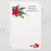 静止したChirstmas 便箋 (正面/裏面)