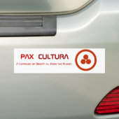静止したPAX Cultura バンパーステッカー (車上)
