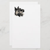 静止したScotty犬 便箋 (正面/裏面)