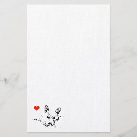 静止したWestie犬のデジタルインクスケッチ 便箋 (正面)