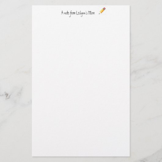 静止しているお母さん 便箋 (正面)