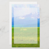 静止しているコロラド・ロッキーズの印象派 便箋 (正面/裏面)