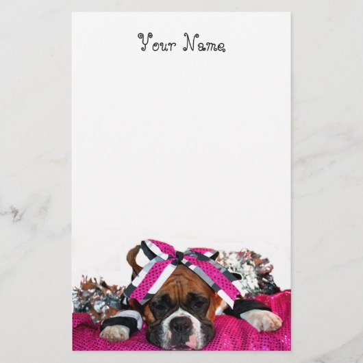 静止しているチアリーダーのボクサー 便箋 (正面)